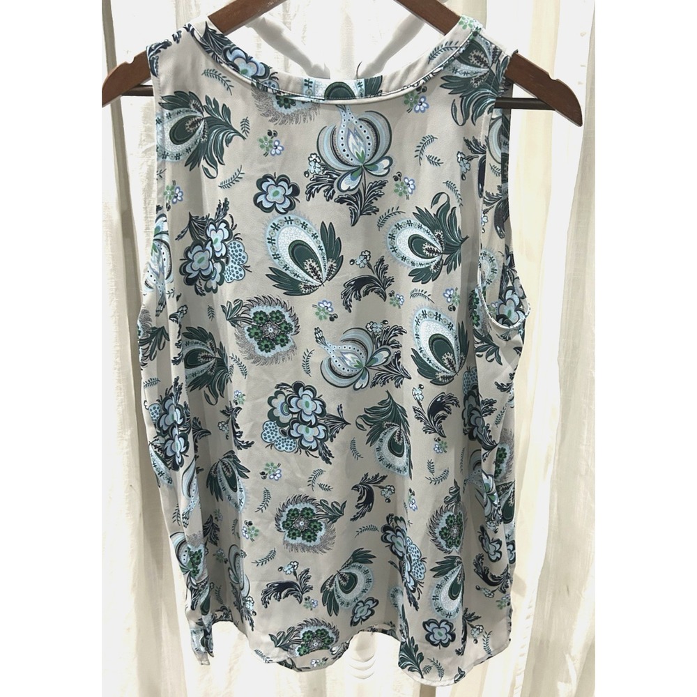 Ann Taylor Loft Women Paisley Floral Lightweight Top Layer Office Mature Size PL